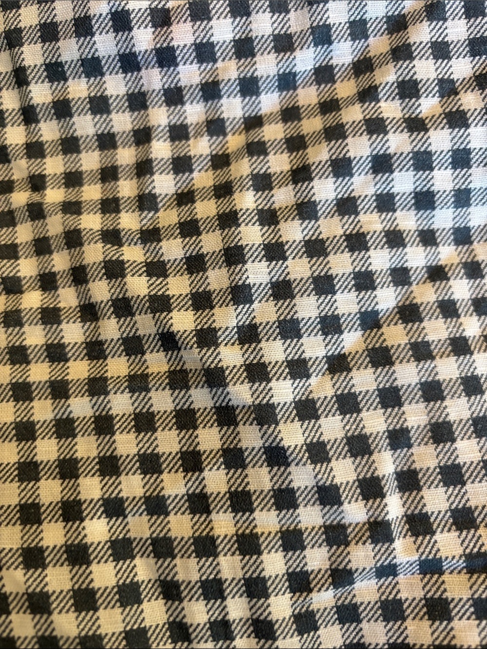 Sunday Best Blue & White Gingham Check Short Sleeve Button-Down Crop Top Size S - Picture 10 of 10